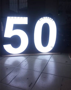 50th birthday signage