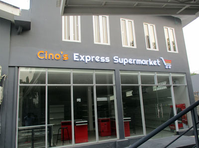 cino's express supermarket signage
