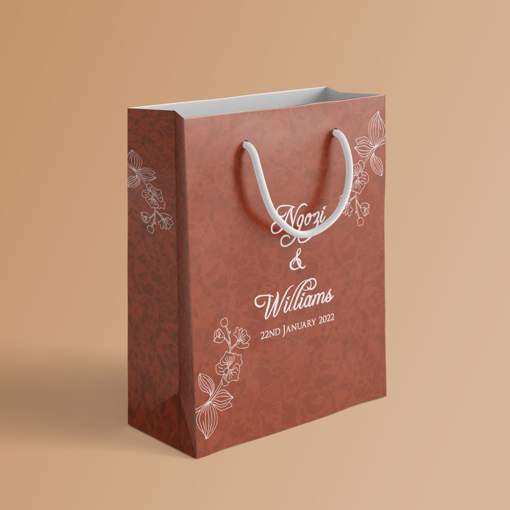 Paper Bags Wedding Souvenir Online Printing in Port Harcourt Nigeria